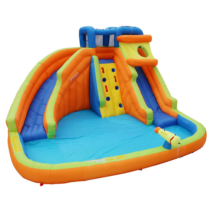 Banzai Drop Zone Outdoor Inflatable Backyard Water Splash Park Activity